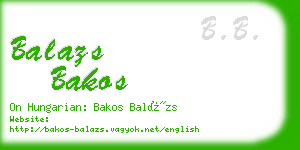 balazs bakos business card